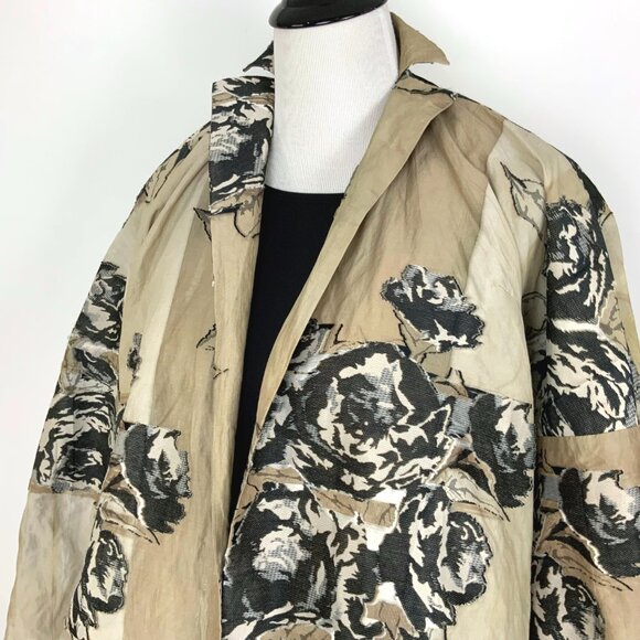 Annette Gortz Germany Art-to-Wear Textured Floral Sculptural Jacket Medium - Picture 8 of 16